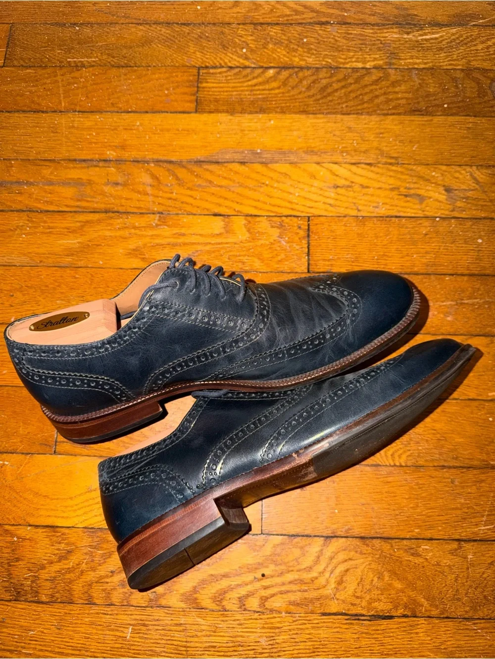 Cole Haan Wingtip Oxfords - Navy - M10